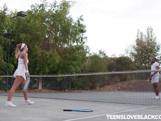 tennis training session turns into raunchy encounter