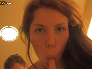 amateur brunette nailed in a homemade video